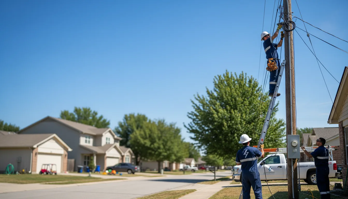 Residential electrician providing installation services in Russell, PA